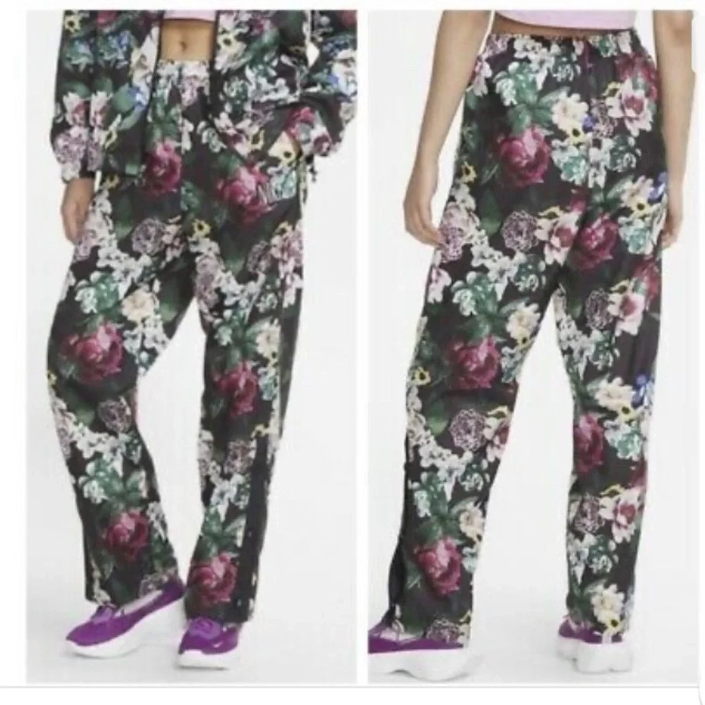 Nike Women’s Woven Floral Track Pants Snap Leg Sz 3X NWT